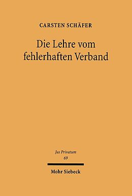 E-Book (pdf) Die Lehre vom fehlerhaften Verband von Carsten Schäfer