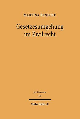 E-Book (pdf) Gesetzesumgehung im Zivilrecht von Martina Benecke