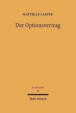 E-Book (pdf) Der Optionsvertrag von Matthias Casper