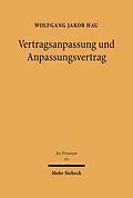 E-Book (pdf) Vertragsanpassung und Anpassungsvertrag von Wolfgang Jakob Hau