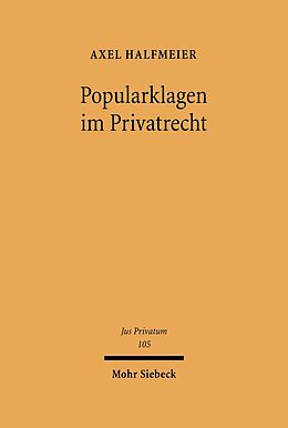 E-Book (pdf) Popularklagen im Privatrecht von Axel Halfmeier