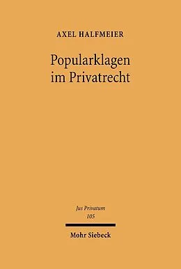 E-Book (pdf) Popularklagen im Privatrecht von Axel Halfmeier