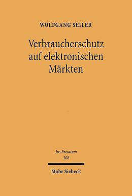 E-Book (pdf) Verbraucherschutz auf elektronischen Märkten von Wolfgang Seiler