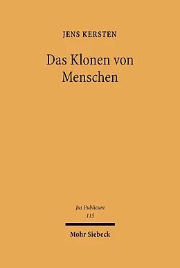 E-Book (pdf) Das Klonen von Menschen von Jens Kersten
