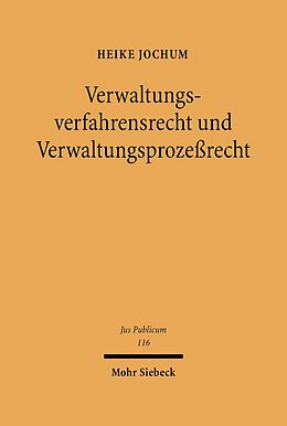 E-Book (pdf) Verwaltungsverfahrensrecht und Verwaltungsprozeßrecht von Heike Jochum