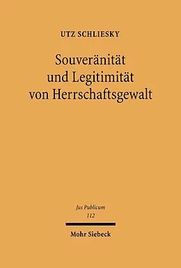 E-Book (pdf) Souveränität und Legitimität von Herrschaftsgewalt von Utz Schliesky