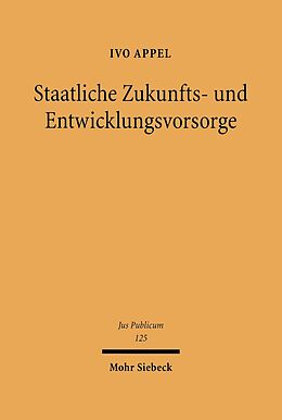 E-Book (pdf) Staatliche Zukunfts- und Entwicklungsvorsorge von Ivo Appel