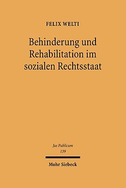 E-Book (pdf) Behinderung und Rehabilitation im sozialen Rechtsstaat von Felix Welti