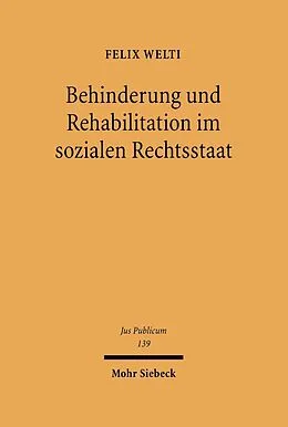 E-Book (pdf) Behinderung und Rehabilitation im sozialen Rechtsstaat von Felix Welti