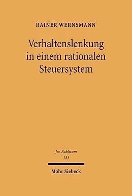E-Book (pdf) Verhaltenslenkung in einem rationalen Steuersystem von Rainer Wernsmann