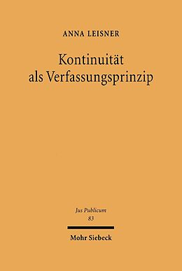 E-Book (pdf) Kontinuität als Verfassungsprinzip von Anna Leisner