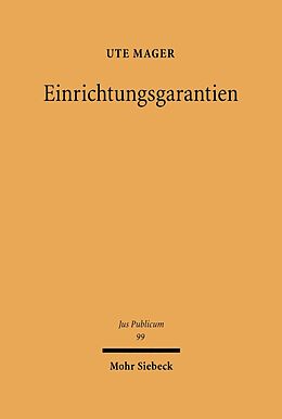 E-Book (pdf) Einrichtungsgarantien von Ute Mager