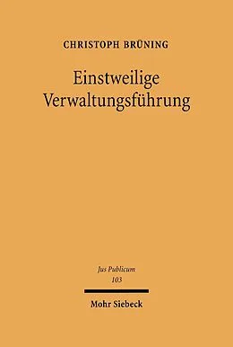 E-Book (pdf) Einstweilige Verwaltungsführung von Christoph Brüning