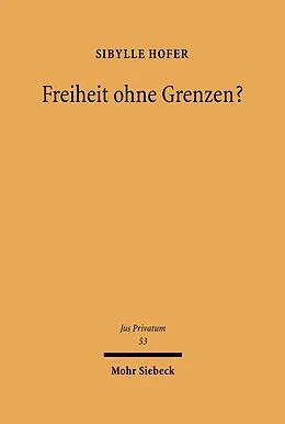 E-Book (pdf) Freiheit ohne Grenzen? von Sibylle Hofer