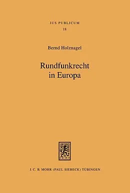 E-Book (pdf) Rundfunkrecht in Europa von Bernd Holznagel