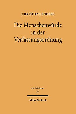 E-Book (pdf) Die Menschenwürde in der Verfassungsordnung von Christoph Enders
