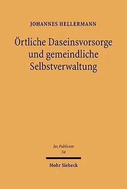E-Book (pdf) Örtliche Daseinsvorsorge und gemeindliche Selbstverwaltung von Johannes Hellermann