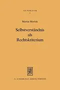 E-Book (pdf) Selbstverständnis als Rechtskriterium von Martin Morlok