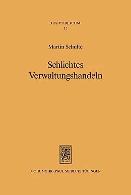 E-Book (pdf) Schlichtes Verwaltungshandeln von Martin Schulte