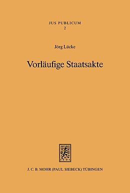 E-Book (pdf) Vorläufige Staatsakte von Jörg Lücke