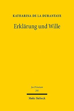 Leinen-Einband Erklärung und Wille von Katharina de la Durantaye
