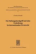 E-Book (pdf) Der Haftungsdurchgriff und seine Umkehrung im internationalen Privatrecht von Claudia Schmidt