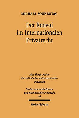 E-Book (pdf) Der Renvoi im Internationalen Privatrecht von Michael Sonnentag