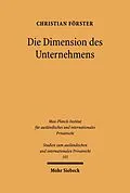 E-Book (pdf) Die Dimension des Unternehmens von Christian Förster