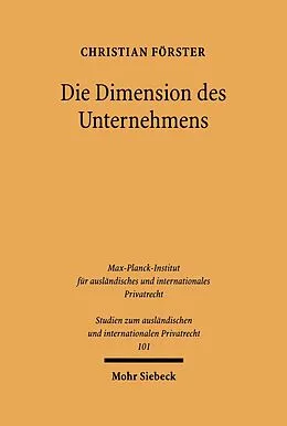 E-Book (pdf) Die Dimension des Unternehmens von Christian Förster