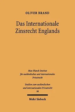 E-Book (pdf) Das Internationale Zinsrecht Englands von Oliver Brand