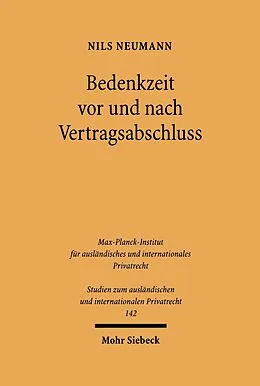 E-Book (pdf) Bedenkzeit vor und nach Vertragsabschluss von Nils Neumann