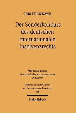 E-Book (pdf) Der Sonderkonkurs des deutschen Internationalen Insolvenzrechts von Christian Dawe