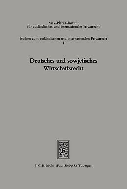 E-Book (pdf) Deutsches und sowjetisches Wirtschaftsrecht von 