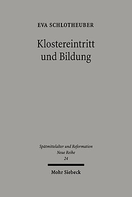 E-Book (pdf) Klostereintritt und Bildung von Eva Schlotheuber