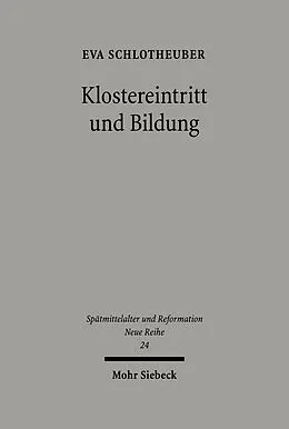 E-Book (pdf) Klostereintritt und Bildung von Eva Schlotheuber