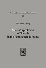 eBook (pdf) The Interpretation of Speech in the Pentateuch Targums de Alexander Samely