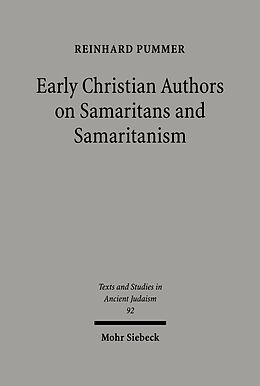 eBook (pdf) Early Christian Authors on Samaritans and Samaritanism de Reinhard Pummer