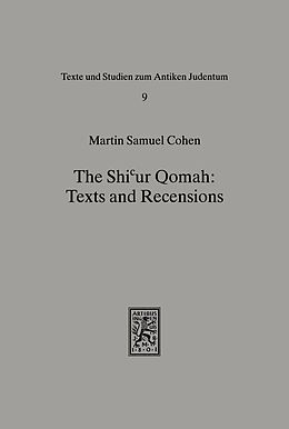 eBook (pdf) The Shicur Qomah: Texts and Recensions de Martin S. Cohen