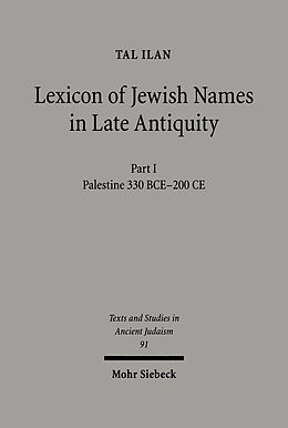 eBook (pdf) Lexicon of Jewish Names in Late Antiquity de Tal Ilan