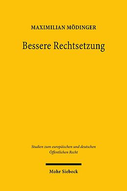 E-Book (pdf) Bessere Rechtsetzung von Maximilian Mödinger