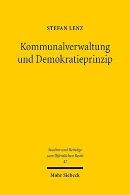E-Book (pdf) Kommunalverwaltung und Demokratieprinzip von Stefan Lenz