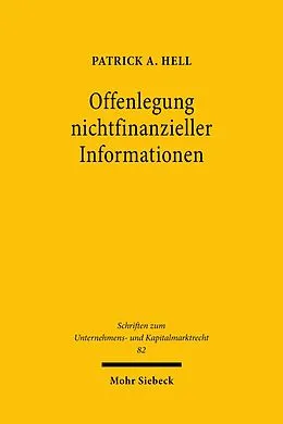 E-Book (pdf) Offenlegung nichtfinanzieller Informationen von Patrick A. Hell