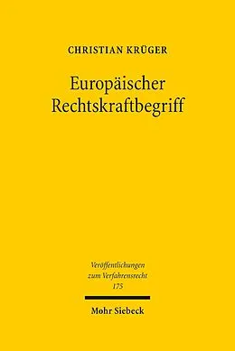 E-Book (pdf) Europäischer Rechtskraftbegriff von Christian Krüger