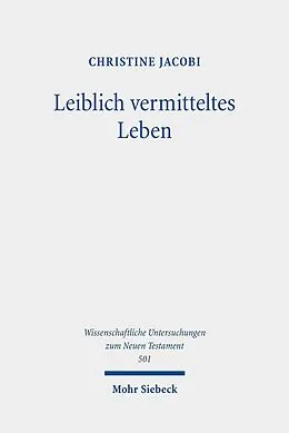 E-Book (pdf) Leiblich vermitteltes Leben von Christine Jacobi