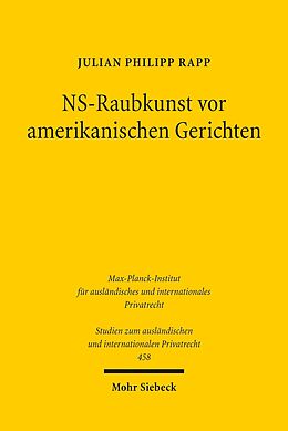 E-Book (pdf) NS-Raubkunst vor amerikanischen Gerichten von Julian Philipp Rapp