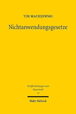E-Book (pdf) Nichtanwendungsgesetze von Tim Maciejewski