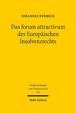 E-Book (pdf) Das forum attractivum des Europäischen Insolvenzrechts von Johannes Rübbeck