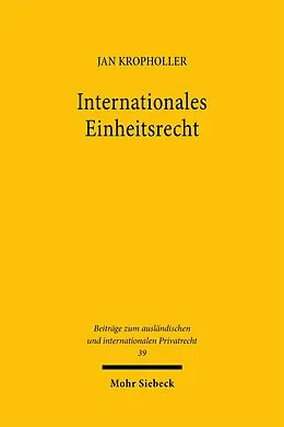 E-Book (pdf) Internationales Einheitsrecht von Jan Kropholler
