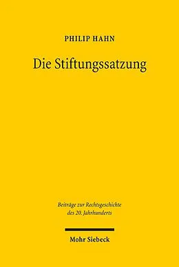 E-Book (pdf) Die Stiftungssatzung von Philip Hahn