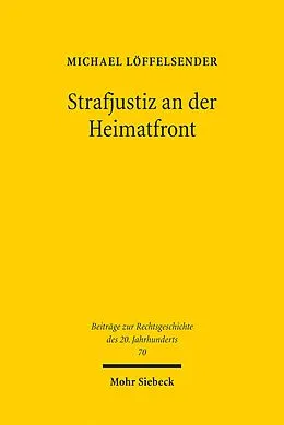 E-Book (pdf) Strafjustiz an der Heimatfront von Michael Löffelsender